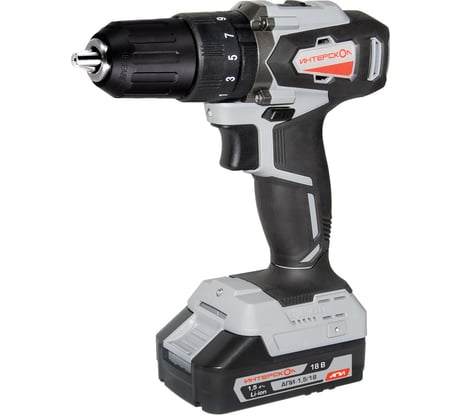 Аккумуляторная ударная дрель-шуруповерт Интерскол ДАУ-13/18ВК 573.1.2.70