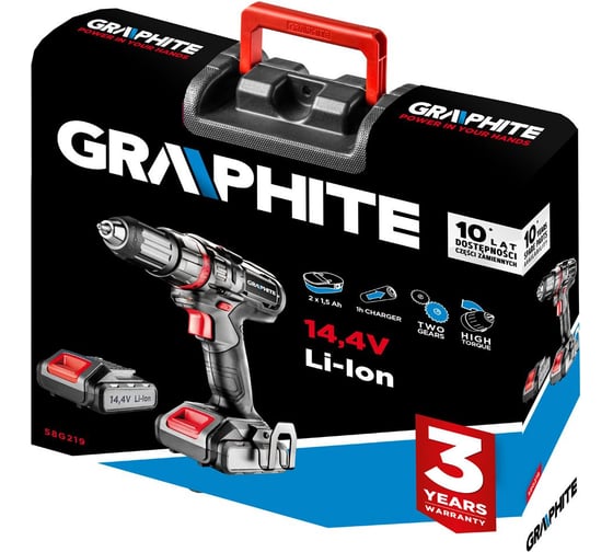 Аккумуляторная дрель-шуруповерт GRAPHITE 58G219