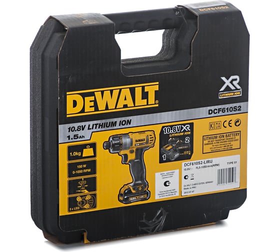 Аккумуляторная дрель-шуруповерт DEWALT DCF 610 S2