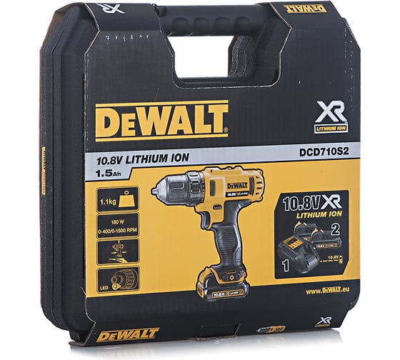 Аккумуляторная дрель-шуруповерт DeWALT DCD 710 S2