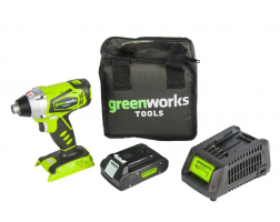 Ударный аккумуляторный шуруповерт GreenWorks 24V 3802307