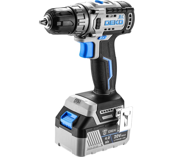Дрель-шуруповерт аккумуляторная бесщеточная DEKO Loner 20V ONE + в кейсе, 20В, 2x4.0Ач 085-1003