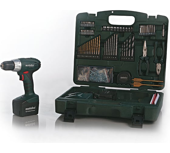 Аккумуляторная дрель-шуруповерт Metabo BS 12 NiCd 602172870 с набором
