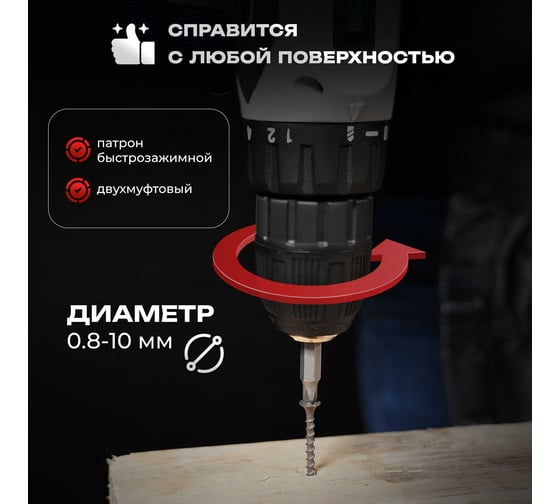 Аккумуляторный шуруповерт Electrolite PROFI 12/2.0 Q 4987