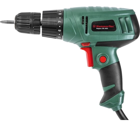 Дрель-шуруповерт Hammer Flex 280 Вт, 10 мм, 0-750 об/мин, реверс, 22 Нм DRL400A