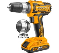Аккумуляторная ударная дрель-шуруповерт INGCO CIDLI20025