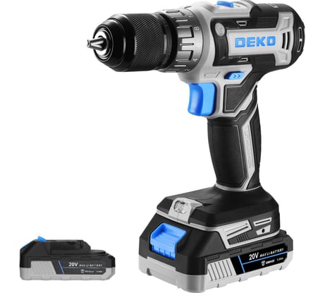 Аккумуляторная дрель-шуруповерт DEKO Loner 20V, 20В, 2x3.0 Ач 085-1005