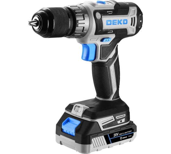 Аккумуляторная дрель-шуруповерт DEKO Loner 20V, 20В, 2x3.0 Ач 085-1005