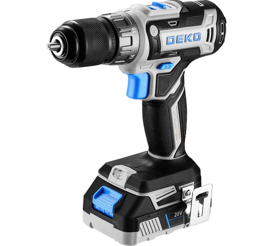 Аккумуляторная дрель-шуруповерт DEKO Loner 20V, 20В, 1x3.0Ач 085-1006