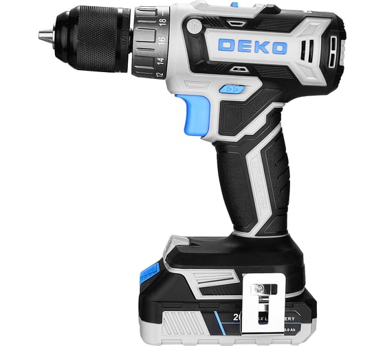 Аккумуляторная дрель-шуруповерт DEKO Loner 20V, 20В, 1x3.0Ач 085-1006