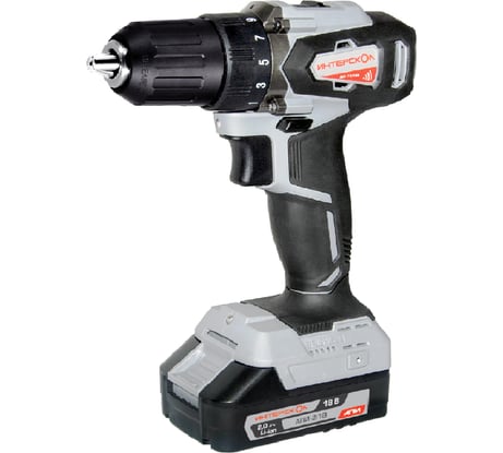 Аккумуляторная дрель-шуруповерт ИНТЕРСКОЛ ДА-13/18ВК 575.1.2.70