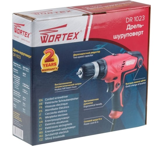 Дрель-шуруповерт WORTEX DR 1023 DR102300013