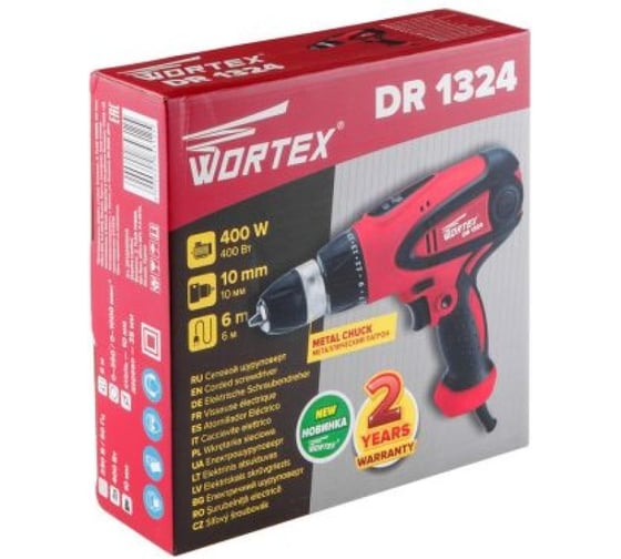 Дрель-шуруповерт WORTEX DR 1324 DR1324D0019