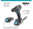 Аккумуляторная дрель Tesla TCD14BL 14.4 В, 2x2.0 Ач, LiION, 10 мм, 0-400/0-1500 об/мин, 48 Нм, 1 ч, кейс 840368 3