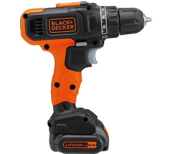 Компактная аккумуляторная дрель-шуруповерт Black&Decker BCD7122CK-RU