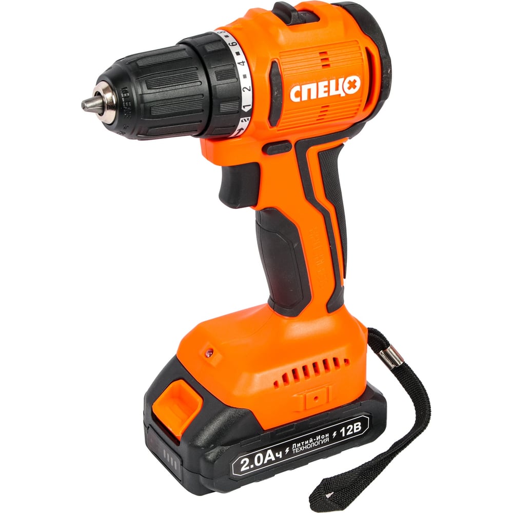 Дрель аккумуляторная Спец БДА-12-Б, (бесщеточный двигатель) 3Д логотип ...