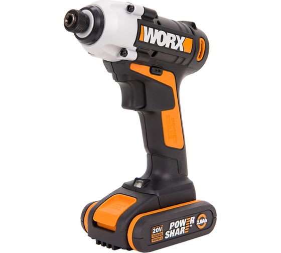 Аккумуляторный винтоверт WORX Impact 20 В, 1x2 Ач, кейс WX290.1