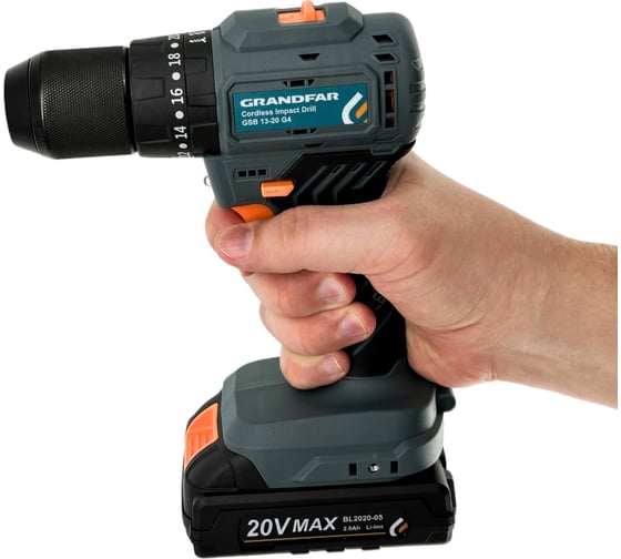 Аккумуляторный ударный шуруповерт GRANDFAR GSB 13-20G4