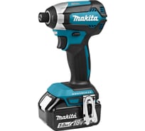 Шуруповерт аккумуляторный ударный бесщеточный Makita18В, 1x5Ач, Li-ion, 0-3400 об\м, 6-ти гр, 1\4", 1.3кг, кейс, 170Нм, М5-М16 DTD153RT