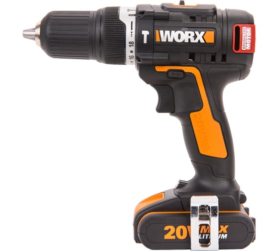 Ударная бесщеточная аккумуляторная дрель-шуруповерт WORX WX367.1