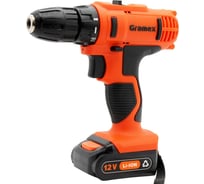 Дрель аккумуляторная Gramex HCD-12-1L (12В,пат-10мм, 2 скорости, аккум. Li, 1.5А/ч) картон, 1 акк (1/10) 014695