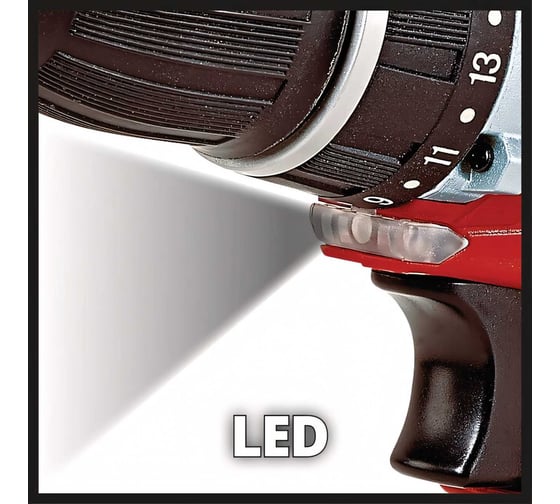 Аккумуляторная дрель Einhell TE-CD 12 Li, 12 В, 2ск, 30Нм, 2x2.0 Ач, вставной акк, кейс E-box 4513619
