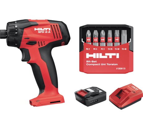 Аккумуляторная дрель шуруповерт + набор насадок Hilti SFD-2 A 3714922