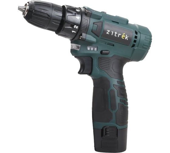 Дрель-шуруповерт аккумуляторная Zitrek Green 12V Plus, 12В, 2x1,5Ач 085-1014
