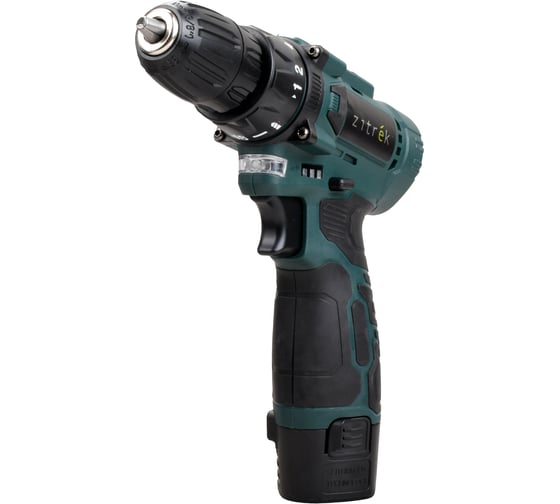Дрель-шуруповерт аккумуляторная Zitrek Green 12V Plus, 12В, 2x1,5Ач 085-1014
