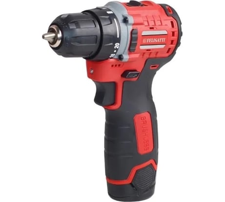 Аккумуляторная дрель Felisatti ДА-12В Li-Ion в цветной коробке с 1 шт аккумулятором и ЗУ 191.5.0.00