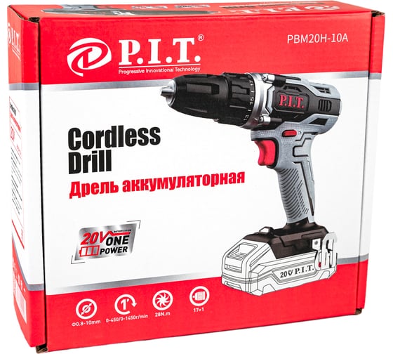 Аккумуляторная дрель-шуруповерт P.I.T. PBM20H-10A