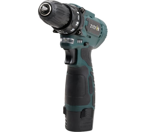 Дрель-шуруповерт аккумуляторная Zitrek Green 12V Plus, 12В, 1x1,5Ач 085-1013