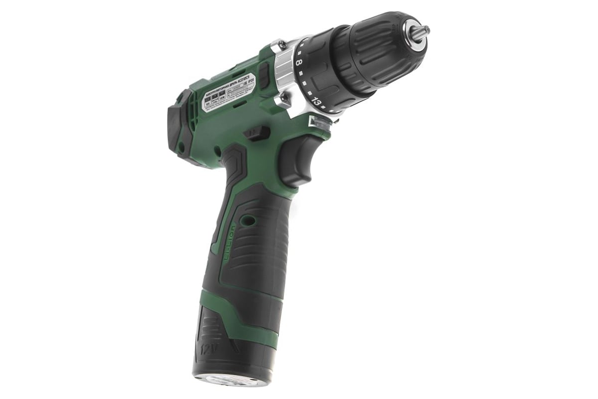 Аккумуляторная дрель-шуруповерт Hammer Flex 12 В, 1x1.5 Ач, Li-ION, 10 ...