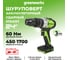 Ударная аккумуляторная дрель-шуруповерт Greenworks GD24DD60 3704107 14