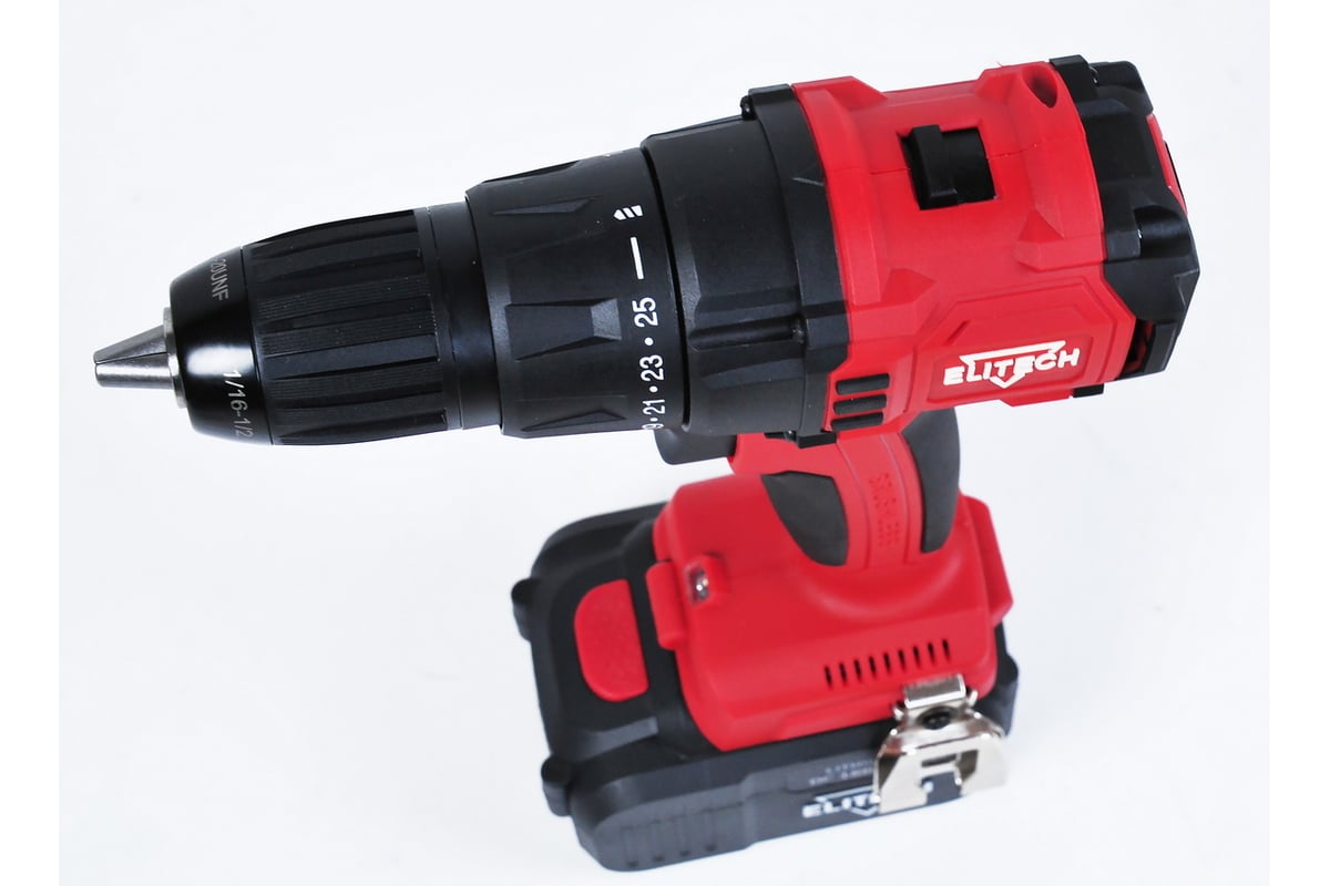 Аккумуляторная дрель-шуруповерт ELITECH ДА 18БЛ2 E2201.011.02 ...