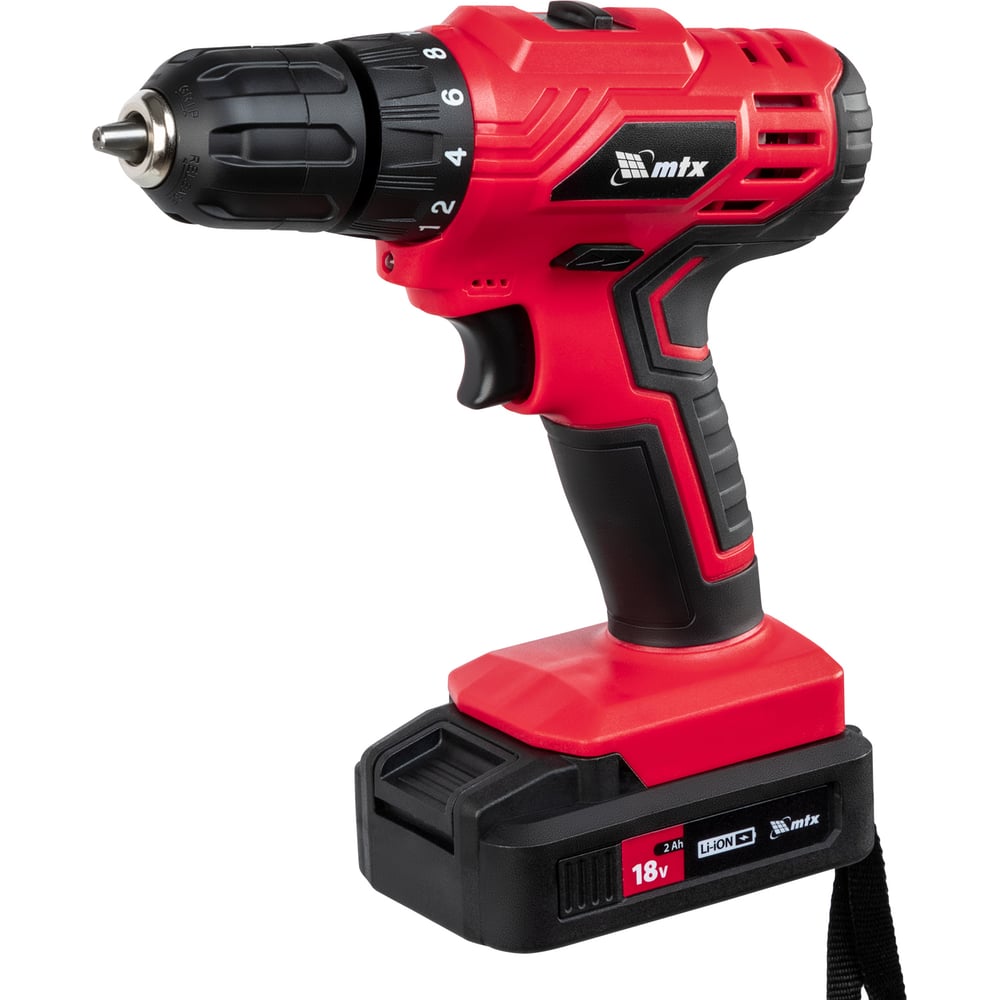 Дрель-шуруповерт аккумуляторная MTX MCDL-18-02, Li-Ion, 18 В, 2