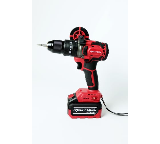 Ударная дрель с литий-ионным аккумулятором REDTOOL CS-1150SET 20В, 4000мАч, 90Нм, 2 скорости RT 1150
