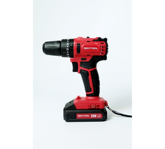 Ударная дрель с литий-ионным аккумулятором REDTOOL CS-1100SET 20В, 2000мАч, 50Нм, 2 скорости RT 1100