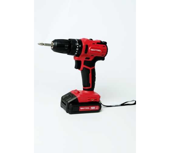 Ударная дрель с литий-ионным аккумулятором REDTOOL CS-1100SET 20В, 2000мАч, 50Нм, 2 скорости RT 1100
