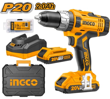 Аккумуляторная ударная дрель-шуруповерт INGCO INDUSTRIAL CIDLI2003