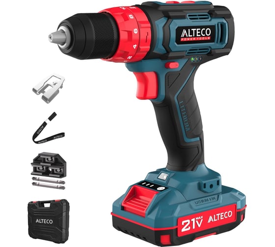 Ударная аккумуляторная дрель шуруповёрт ALTECO CID 21-35 71402 1