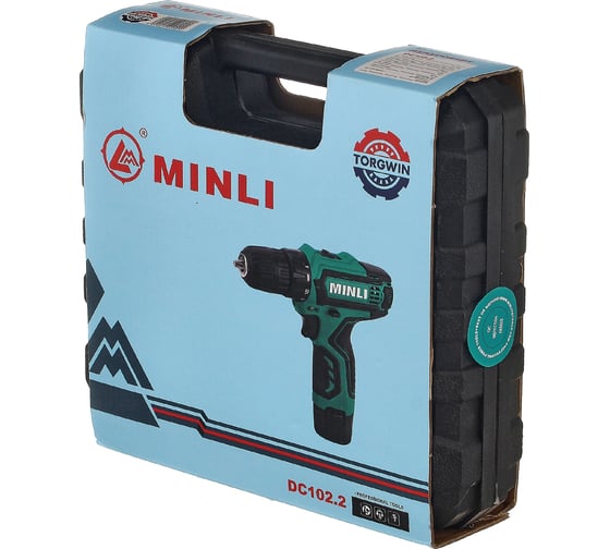 Аккумуляторная дрель-шуруповерт MINLI 10mm 22N.m Li-ion 12Vx2 DC102.2