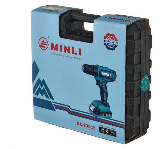 Аккумуляторная дрель-шуруповерт MINLI 10mm 25N.m Li-ion 18Vx2 DC103.2-2.0A