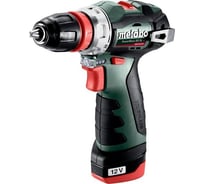 Аккумуляторная дрель Metabo PowerMaxx BS BL Q -шпв, бесщеточный 2x2.0Ач, кейс 601749500