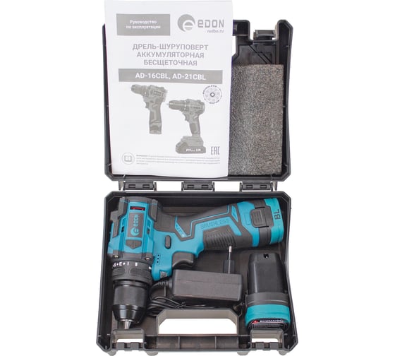 Аккумуляторная дрель EDON AD-16CBL 28006