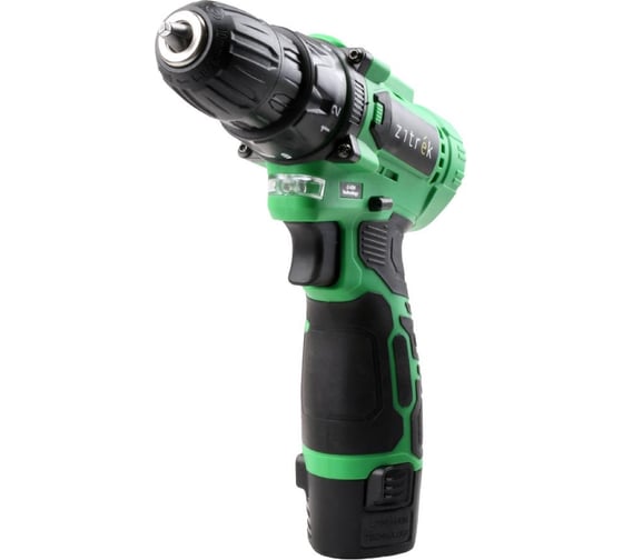 Дрель-шуруповерт Zitrek аккумуляторная Green Li-ion, 12В, 2x1.5Ач 086-1001