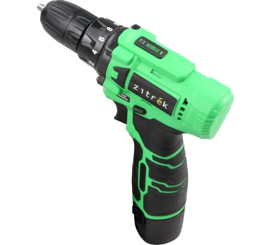 Дрель-шуруповерт Zitrek аккумуляторная Green Li-ion, 12В, 2x1.5Ач 086-1001