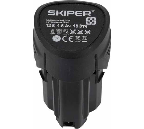 Аккумуляторная дрель-шуруповерт SKIPER CS2600-1 (12В, 2 аккумулятора, 1,5 А/ч Li-ion, 2 ск, 19 Нм, кейс) 00-00015031