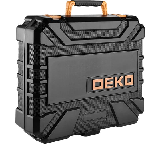 Аккумуляторная дрель-шуруповерт DEKO 20В DKCD20FU-Li + набор 63 инструмента в кейсе, 2x3.0Ач, з/у 063-4175