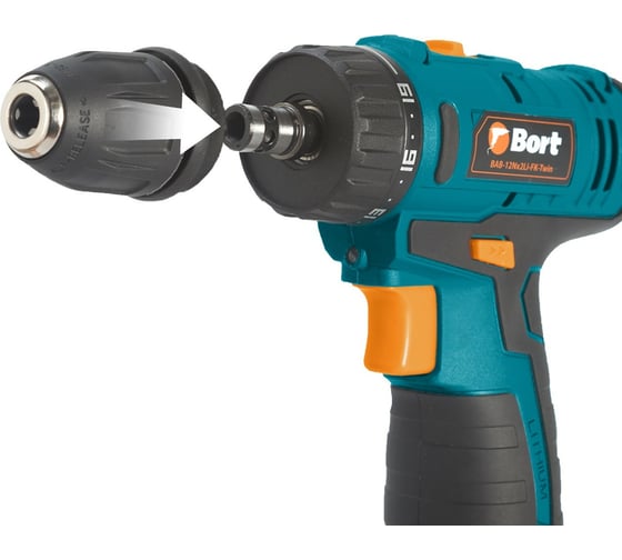 Аккумуляторная дрель-шуруповерт BORT BAB-12Nx2Li-FK-Twin 93410037